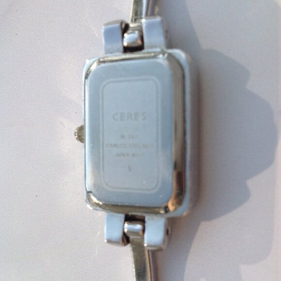 Ceres Ladies Watch Art Deco Tank Pave Crystal Bling main image 9